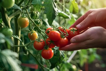 Fresh tomatoes picked