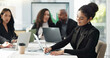 © HockleyMedia/peopleimages.com - Business people, meeting and cooperation with planning, laptop and partnership with finance report, internet and investment. Staff, negotiation and group with a pc, budget and economy with teamwork