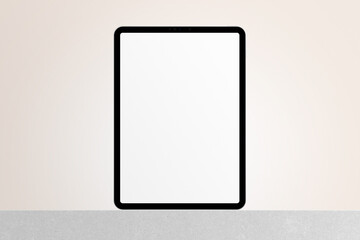 Smart phone tablet LCD monitor personal computer isolated app template. Blank telephone pad screen mockup frame display to showcase website design project or application.