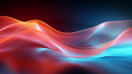 Abstract colored digital waves. Speaking sound wave. Neural network AI generated art