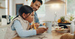 © Felix/peopleimages.com - Father, kids and a girl eating spaghetti with her family in the dining room of their home together for supper. Food, children and parents around a table for a meal, bonding over dinner in a house