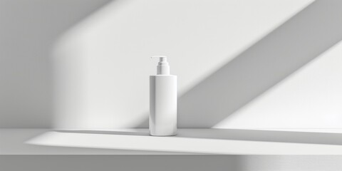 Wall Mural - Minimalist product mockup with a clean white background and soft shadows