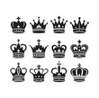 © MSTMIM - King crown icon silhouette set crown symbols collection vector illustration design