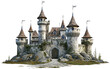 Castle Architecture on Transparent Background, PNG, Generative Ai