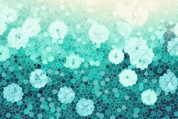 Sticker - aquamarine, thistle, darkturquoise gradient soft pastel dot pattern