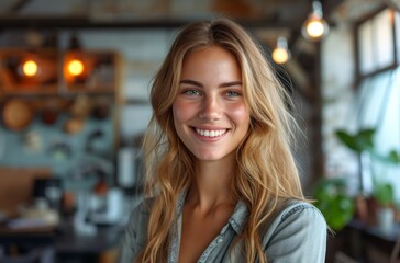 Wall Mural - Portrait of young beautiful businesswoman