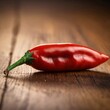Red Hot Chili Pepper on a Wooden Table