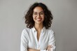 © Anastasiia - Confident And Experienced Professional Poses Against Neutral Background, Radiating Positive Energy