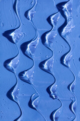 Poster - Liquid gel cosmetic smudge texture blue