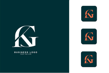 GK, KG, G, K, Abstract Letters Logo Monogram