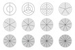 Polar grid isolated, polar coordinate circular grid vector.