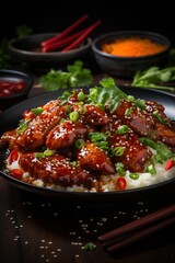 Wall Mural - General Tsos Chicken. Best For Banner, Flyer, and Poster