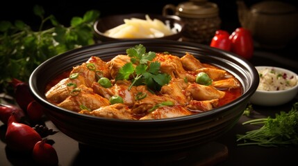 Wall Mural - Massaman Curry with Chicken. Best For Banner, Flyer, and Poster