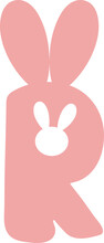 R Bunny Letter Alphabet