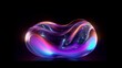 3d rendering of abstract liquid glowing in ultraviole AI generative