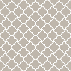 Wall Mural - Beige seamless pattern with Moroccan tiles