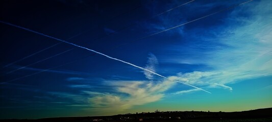 lightning in the sky