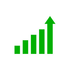 Wall Mural - Growing graph icon