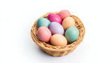 Fototapeta Dziecięca - easter eggs in a basket