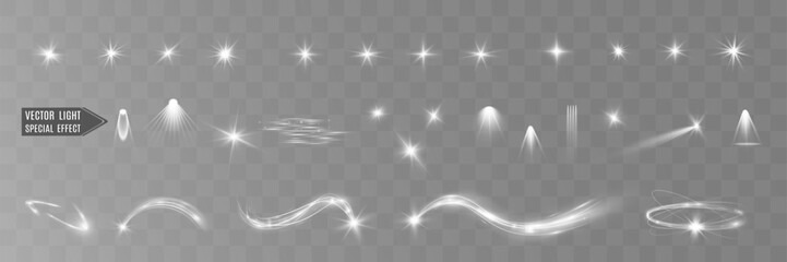 light white wave and spotlight shine effect,glow line sparkle shine. silver white wavy effects.