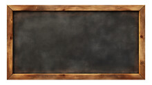 Blank Blackboard In Wooden Frame, Cut Out