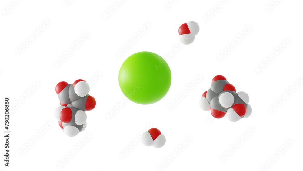 calcium ascorbate molecule, antioxidant e302, molecular structure ...