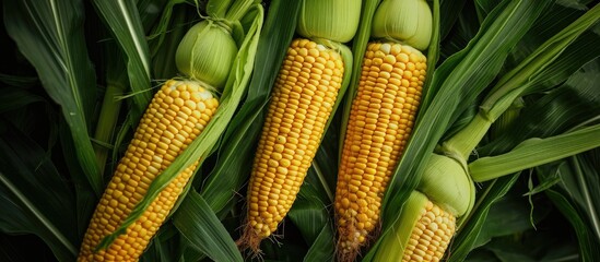 Canvas Print - Corn cobs visual.