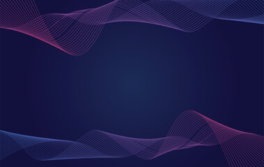 Wall Mural - Abstract futuristic technology wave vector background template