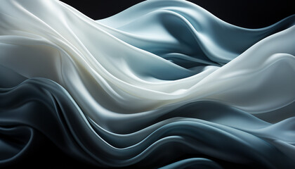 Wall Mural - Abstract wave pattern in silk, flowing with elegance and softness generated by AI