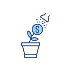 Wall Mural - growth income related vector icon. isolated on white background. vector illustration