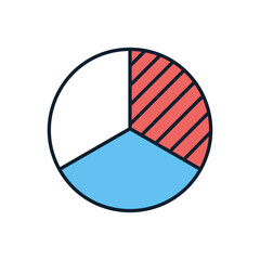 Wall Mural - pie chart related vector icon. isolated on white background. vector illustration