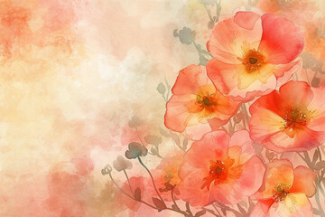 Canvas Print - background with flowers