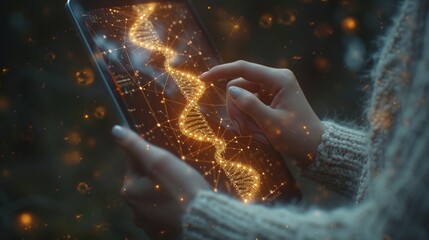Poster - Doctor holding electronic medical record tablet on hologram interface. Digital healthcare and network connection, Science and innovation, Medical technology and network concept.