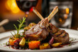 grilled lamb chops with vegetables