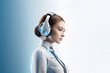 © Create - ai human call centre female agent isolated / generative ai