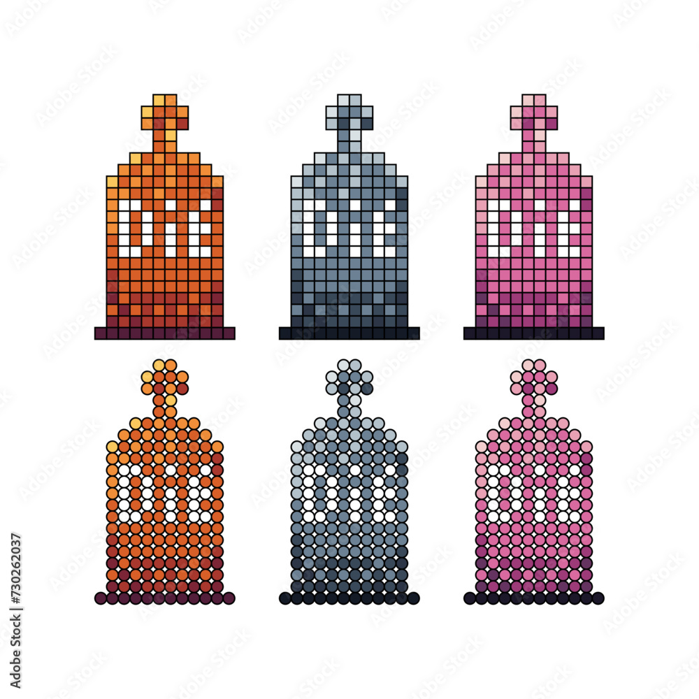 Pixelated Rip Sign Image vectorielle Stock Pixel art stroke sets icons of grave rip sign ...