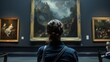 © Francheska - a lonely museum visitor, generative ai