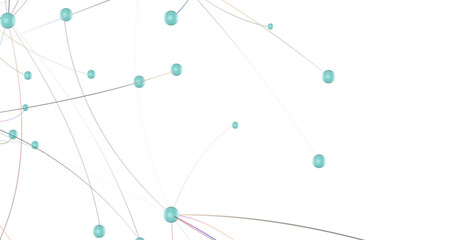 Poster - Concept of AI technology, Motion of digital data flow.
