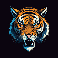 Wall Mural - Esport vector logo tiger, tiger icon, tiger head, vector, sticker