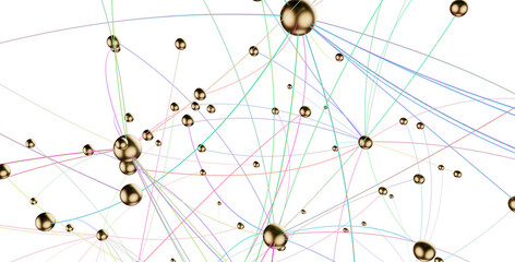 Poster - Concept of Network, internet communication. 3d illustration