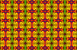 Wzór spiralnie skręconych kolorowych okrągłych kształtów ułożonych pionowo w rzędach - abstrakcyjne tło, tekstura