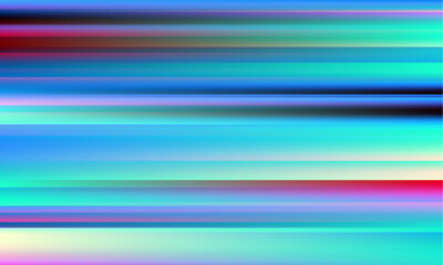 Sticker - motion teal neon lines, sparkle light effect vector illustration. abstract blur of bright energy las