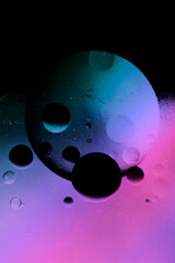 Wall Mural - surreal fantasy space background with colorful planets