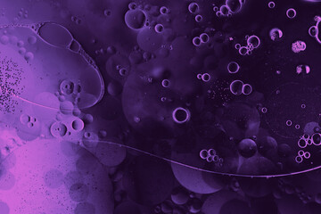 Wall Mural - abstract purple liquid with air bubbles and fluid shapes