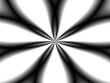 Promienisty kwiatowy kształt w biało czarnej kolorystyce z efektem rozmycia  - abstrakcyjne tło