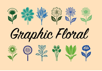 Wall Mural - Graphic Floral