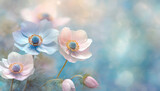 Fototapeta Kwiaty - Wiosenne kwiaty- Zawilce