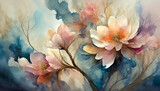 Fototapeta Kwiaty - Abstrakcyjne kwiaty, tapeta