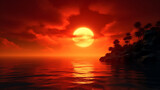 Fototapeta Zachód słońca - Beautiful evening sky and sun set image