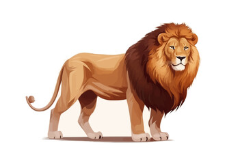 Canvas Print - lion isolated vector style on isolated background illustration